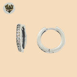 (2-4221) 925 Sterling Silver -Zircon Huggies.