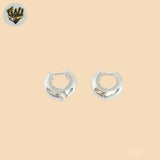 (2-4097) 925 Sterling Silver - Plain Huggies.