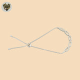 (2-0323) Plata de Ley 925 - Pulsera de Circón Ajustable de 4,5 mm.