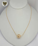 (1-6378) Gold Laminate - Ball Necklace - 18" - BGF