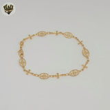 (1-0792) Gold Laminate - Religious Bracelet - BGF