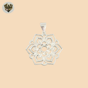 (2-1637) 925 Sterling Silver - Lotus Flower Pendants.