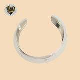 (2-0648) 925 Sterling Silver - 17.5mm Plain Open Bangle.