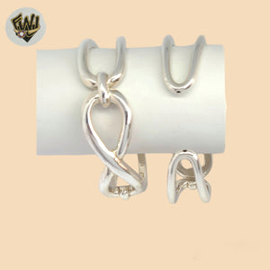 (2-0722) Plata de ley 925 - Brazalete con diseño de 6 mm - 2.1/2"