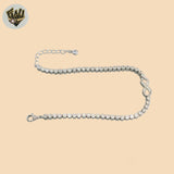 (2-0308-1) 925 Sterling Silver - Zircon Infinity Bracelet.