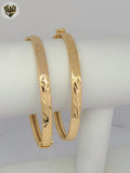 (1-4028) Gold Laminate - 5.5mm Carved Bangles - BGO