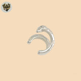 (2-4305) 925 Sterling Silver - Snake Cuff Earrings.