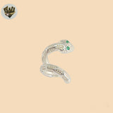 (2-4305) 925 Sterling Silver - Snake Cuff Earrings.