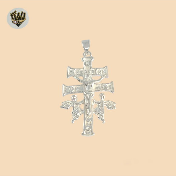 (2-1046) 925 Sterling Silver - Caravaca Cross Pendants.