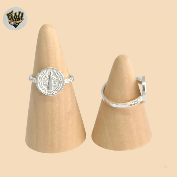 (2-5001) 925 Sterling Silver - Saint Benedict Ring.