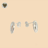 (2-3229) 925 Sterling Silver - Shell Stud Earrings.