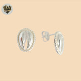 (2-3229) 925 Sterling Silver - Shell Stud Earrings.