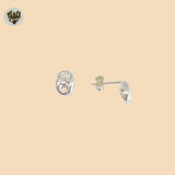 (2-3235) 925 Sterling Silver - Stud Earrings.