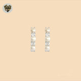 (2-4226-1) 925 Sterling Silver - Pearl Huggies.