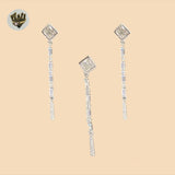 (2-6364) 925 Sterling Silver - Zircon Set.