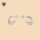 (2-4284) 925 Sterling Silver - Triple Half Hoops.