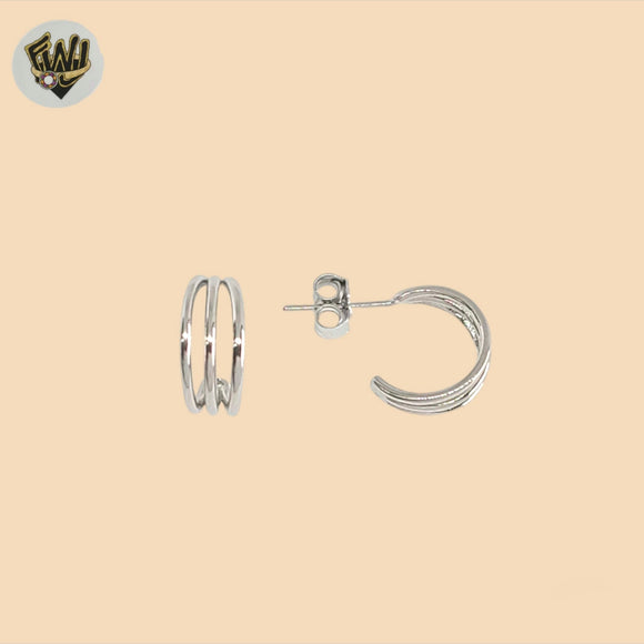 (2-4166) 925 Sterling Silver - Triple Half Hoops.