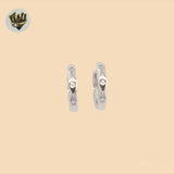 (2-4280) 925 Sterling Silver - Zircon Huggies.