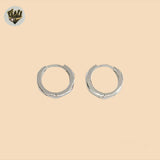 (2-4280) 925 Sterling Silver - Zircon Huggies.