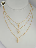 (1-6297) Gold Laminate - Sea Charms Layering Necklace - BGF