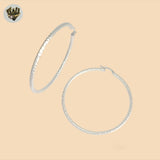 (2-4078) 925 Sterling Silver - Diamond Cut Hoops.