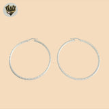 (2-4078) 925 Sterling Silver - Diamond Cut Hoops.