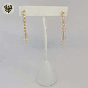 (1-1241-8) Gold Laminate - Stud Dangle Earrings - BGF