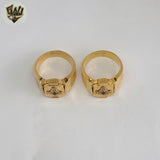 (4-0073-1) Acero Inoxidable - Anillos Hombre Símbolo Masónico.