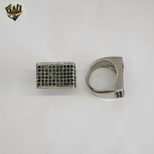 (4-0091-2) Stainless Steel - Zircon Men Ring.