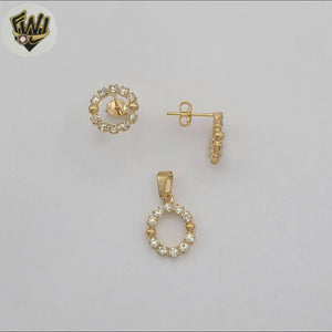 (1-6464) Gold Laminate - Zircon Round Set - BGF