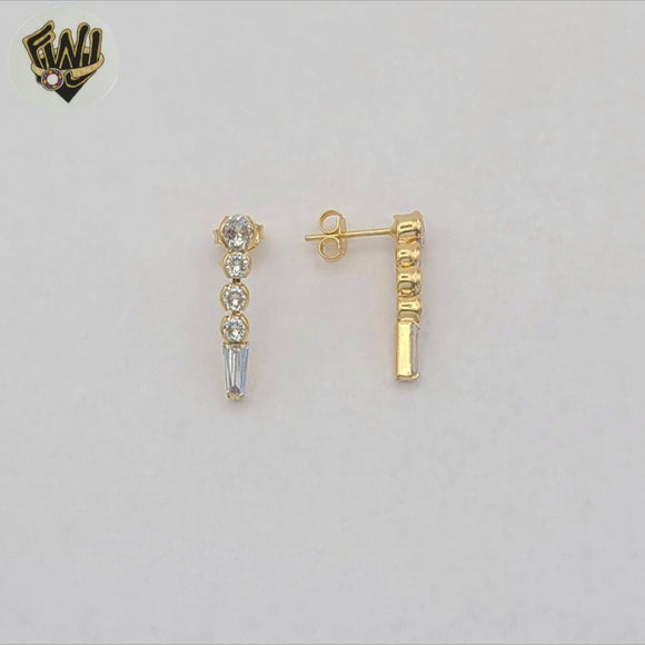 (1-1197-7) Gold Laminate - Zircon Dangle Earrings - BGF