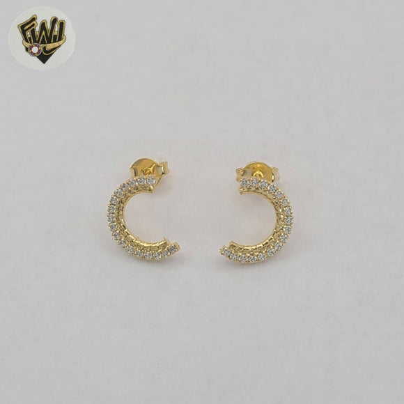 (1-1198-5) Gold Laminate - Zircon Stud Earrings - BGF