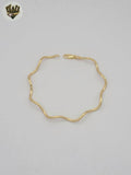 (1-4090-2) Gold Laminate - 2mm Wavy  Bangles - BGF