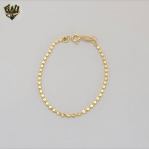 (1-0706-1) Gold Laminate - 2mm Flat Circles Bracelet - BGF