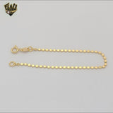 (1-0706-1) Gold Laminate - 2mm Flat Circles Bracelet - BGF