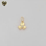 (1-2156) Gold Laminate - Zircon Flower Pendants - BGF