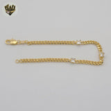 (1-0635) Gold Laminate - 3.5mm  Curb Link Bracelet - BGF