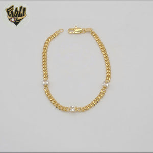 (1-0635) Gold Laminate - 3.5mm  Curb Link Bracelet - BGF