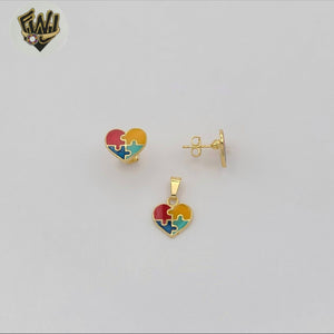 (1-6017) Gold Laminate - Heart Set - BGF