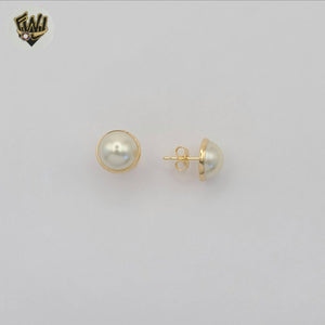 (1-1022-2) Gold Laminate - Half Ball Earrings - BGF