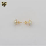 (1-1022-2) Gold Laminate - Half Ball Earrings - BGF