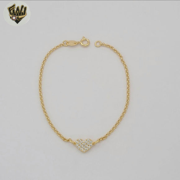 (1-0913) Gold Laminate - 2mm Rolo Link Bracelet - 7