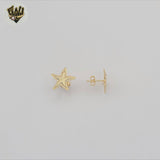 (1-1140-5) Gold Laminate -  Starfish Stud Earrings - BGF