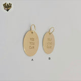 (1-2394-1) Gold Laminate - Motivational Medal Pendants - BGF