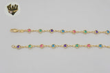 (1-1600) Gold Laminate - 6mm Multicolor Fishes Link Chain - BGF