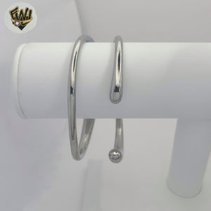 (MBRA-40-1) Stainless Steel - 4mm Chunky Open Bangle.