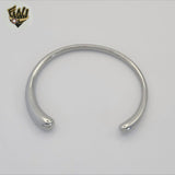 (MBRA-40-1) Stainless Steel - 4mm Chunky Open Bangle.