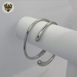 (MBRA-40-1) Stainless Steel - 4mm Chunky Open Bangle.