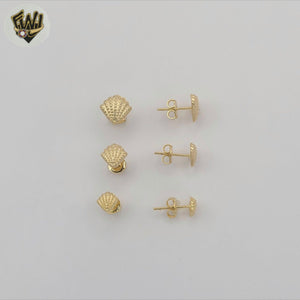 (1-1188-3) Gold Laminate - Trio Set Stud Earrings- BGF