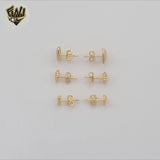 (1-1188-3) Gold Laminate - Trio Set Stud Earrings- BGF